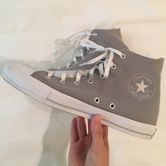 Converse Shoes - Converse Womens Gray High tops BARELY WORN